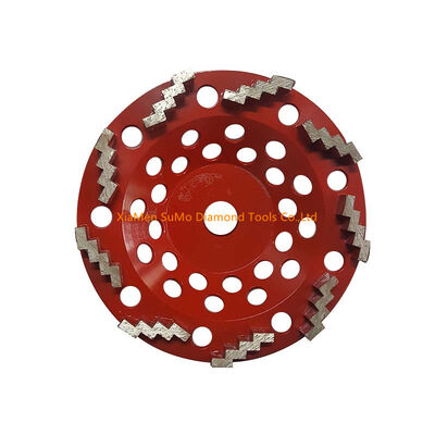Zigzag Segment Diamond Grinding Cup Customized Color Long Working Life